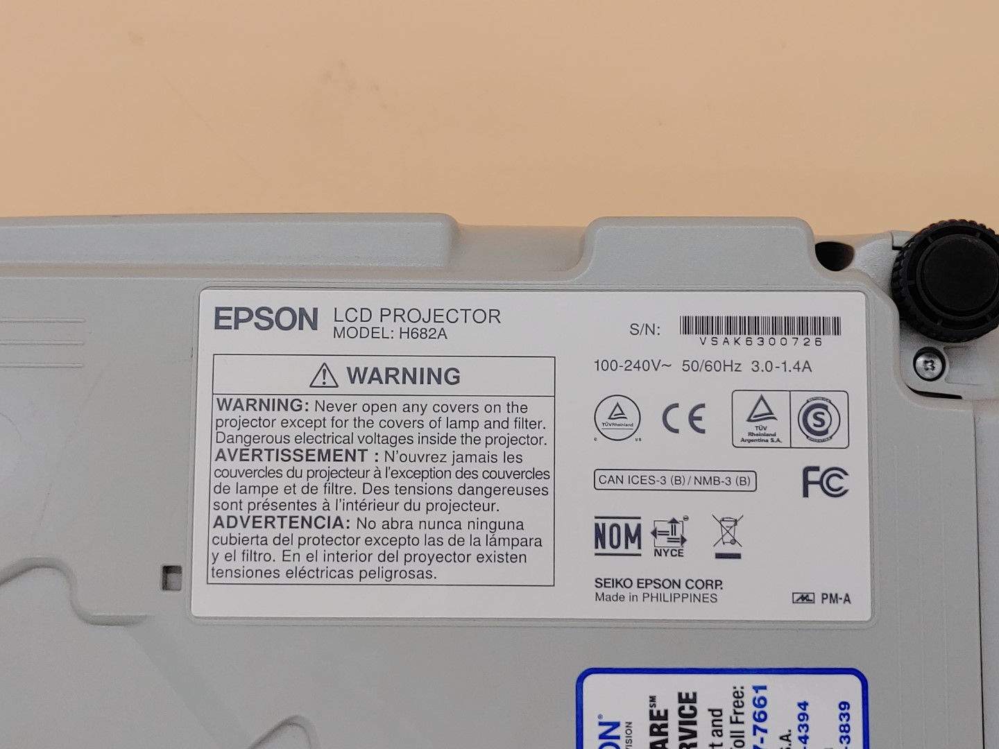 Epson PowerLite 965H H682A XGA 3LCD HDMI 3,500 ANSI Lumen Projector (4024 HOURS) - Image 10