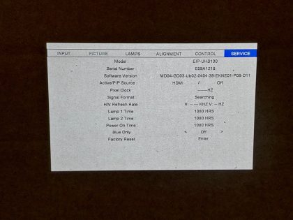 EIKI EIP-UHS100 1-Chip DLP WUXGA 8000 Lumens Large-Venue Projector 1080/1080 HRS - Image 8