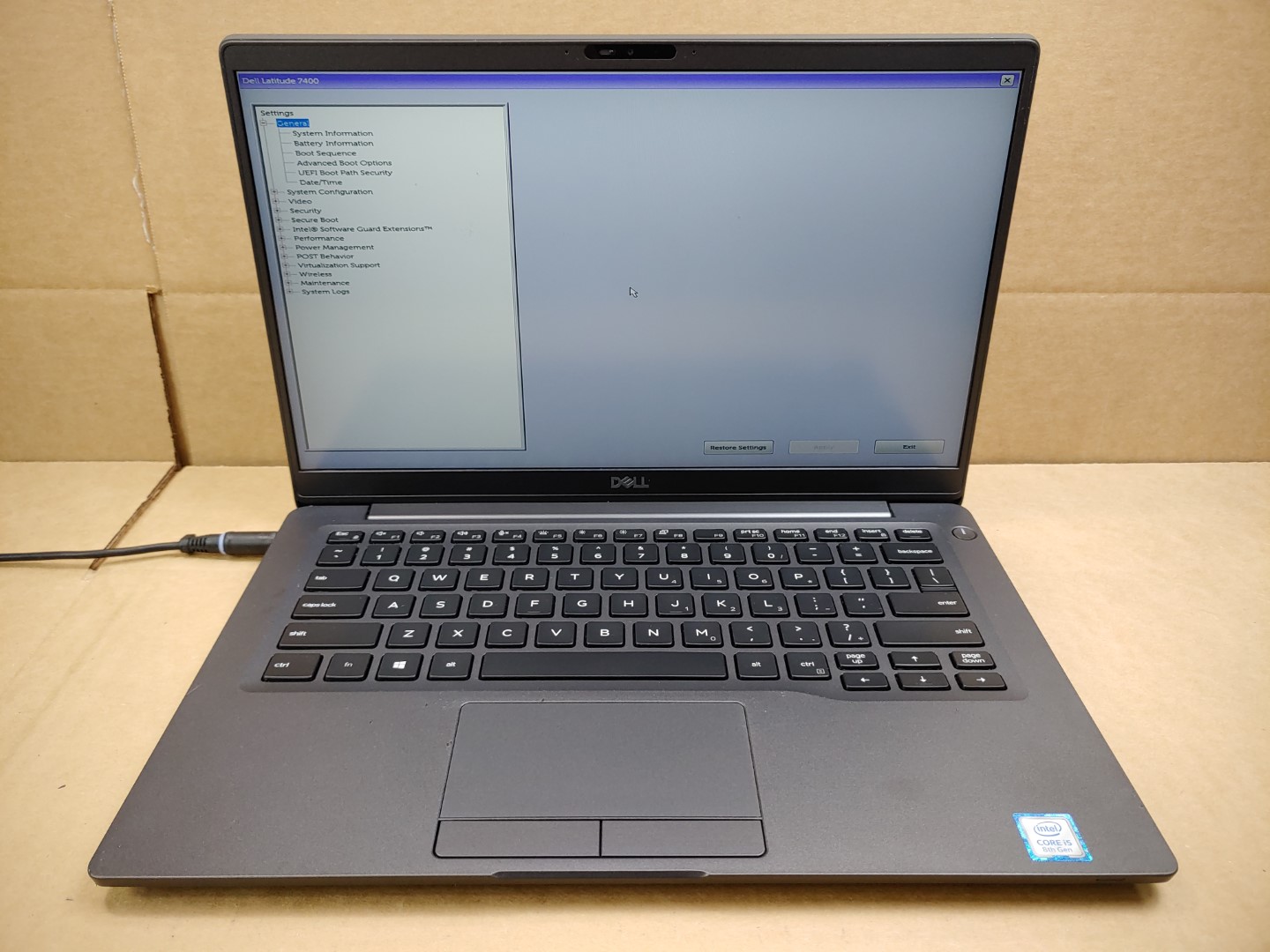Dell Latitude 7400 14" Intel i5-8265U✔ *NO SSD/NO RAM/NO BATT/NO AC* *READ*