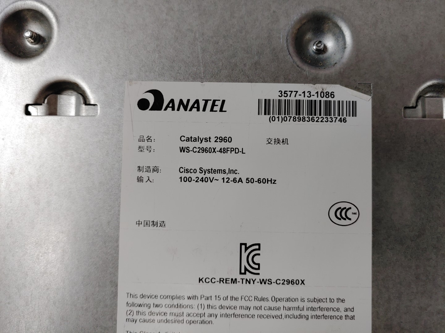 Cisco Cataylst 2960-X 48Port PoE Switch WS-C2960X-48FPD-L w/ C2960X-STACK *READ* - Image 11