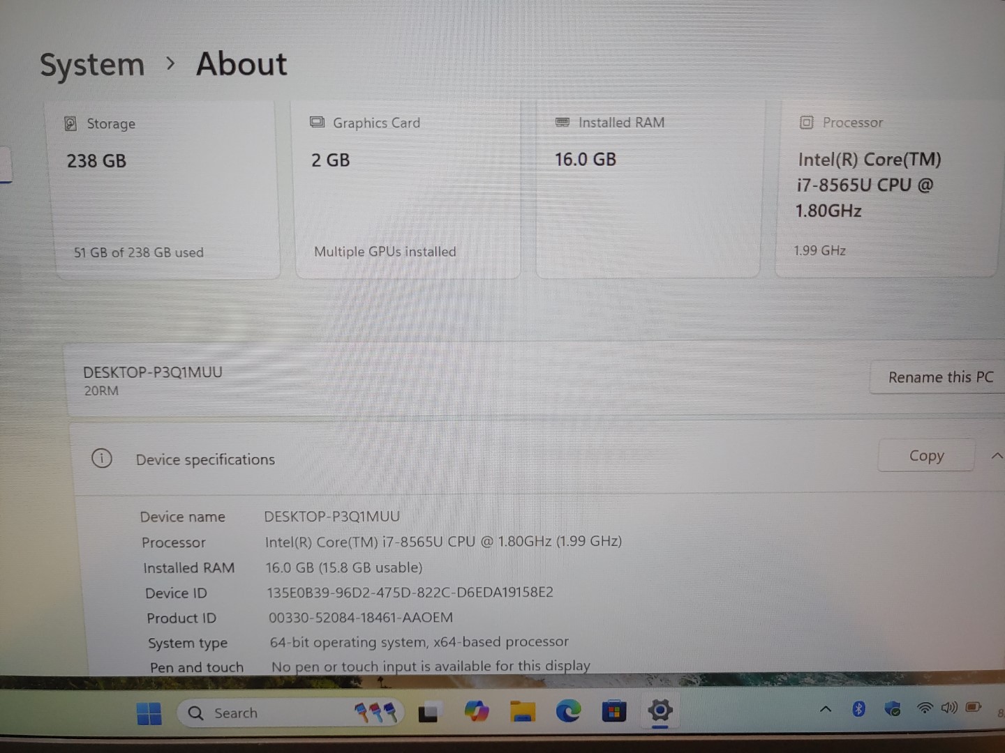 Lenovo ThinkBook 14s-IWL i7-8565U✔16GB✔256GB✔Win11✔Radeon 540X✔ *NO A/C* *READ* - Image 11