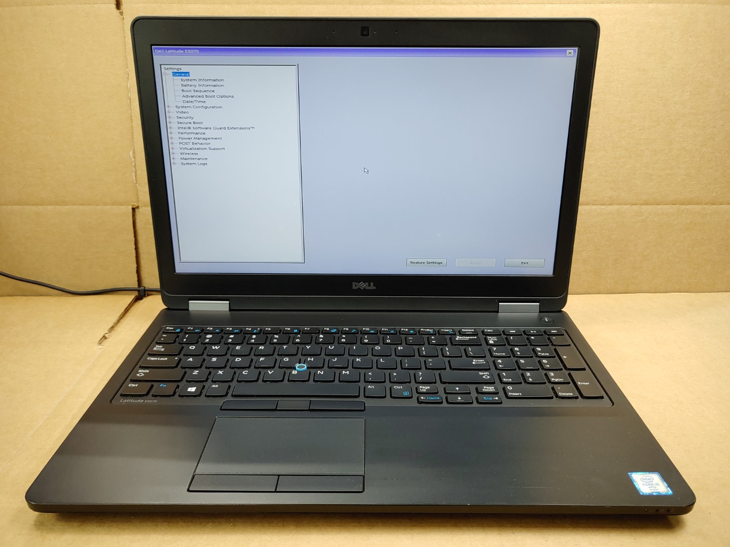 Dell Latitude E5570 15.6-inch Intel i5-6300U✔ **NO RAM/ NO HDD/ NO BATT/ NO AC**