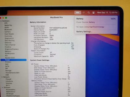 Apple MacBook Pro 16" 2021 M1 Pro✔16GB✔512GB✔Sequoia✔ *NO A/C* **BAR IN SCREEN** - Image 11