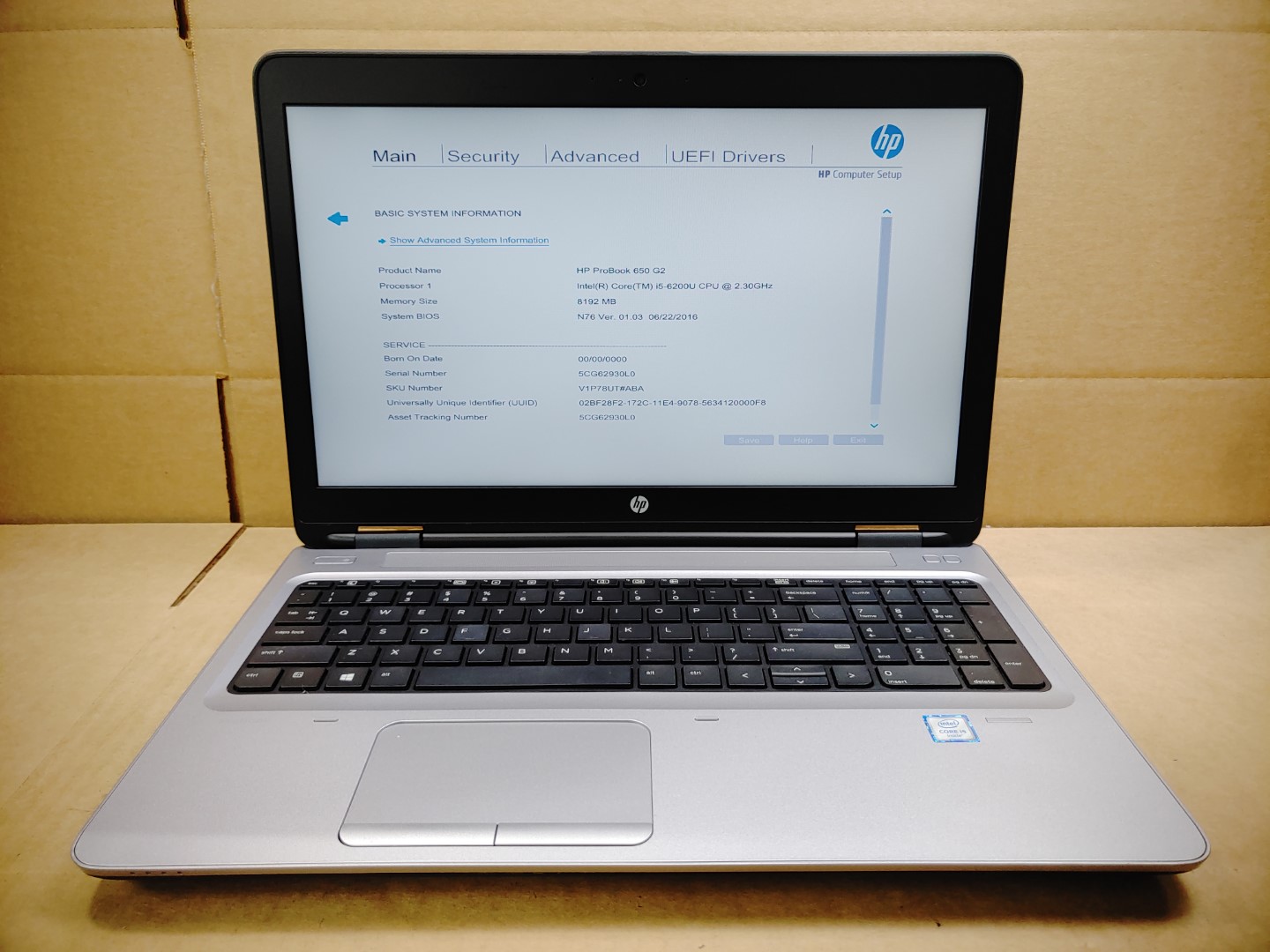 HP ProBook 650 G2 15.6" Intel i5-6200U✔8GB RAM✔500GB HDD✔ *NO OS/NO AC* *READ***