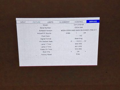 EIKI EIP-UHS100 1-Chip DLP WUXGA 8,000 Lumens Large-Venue Projector 808/851 HRS - Image 9