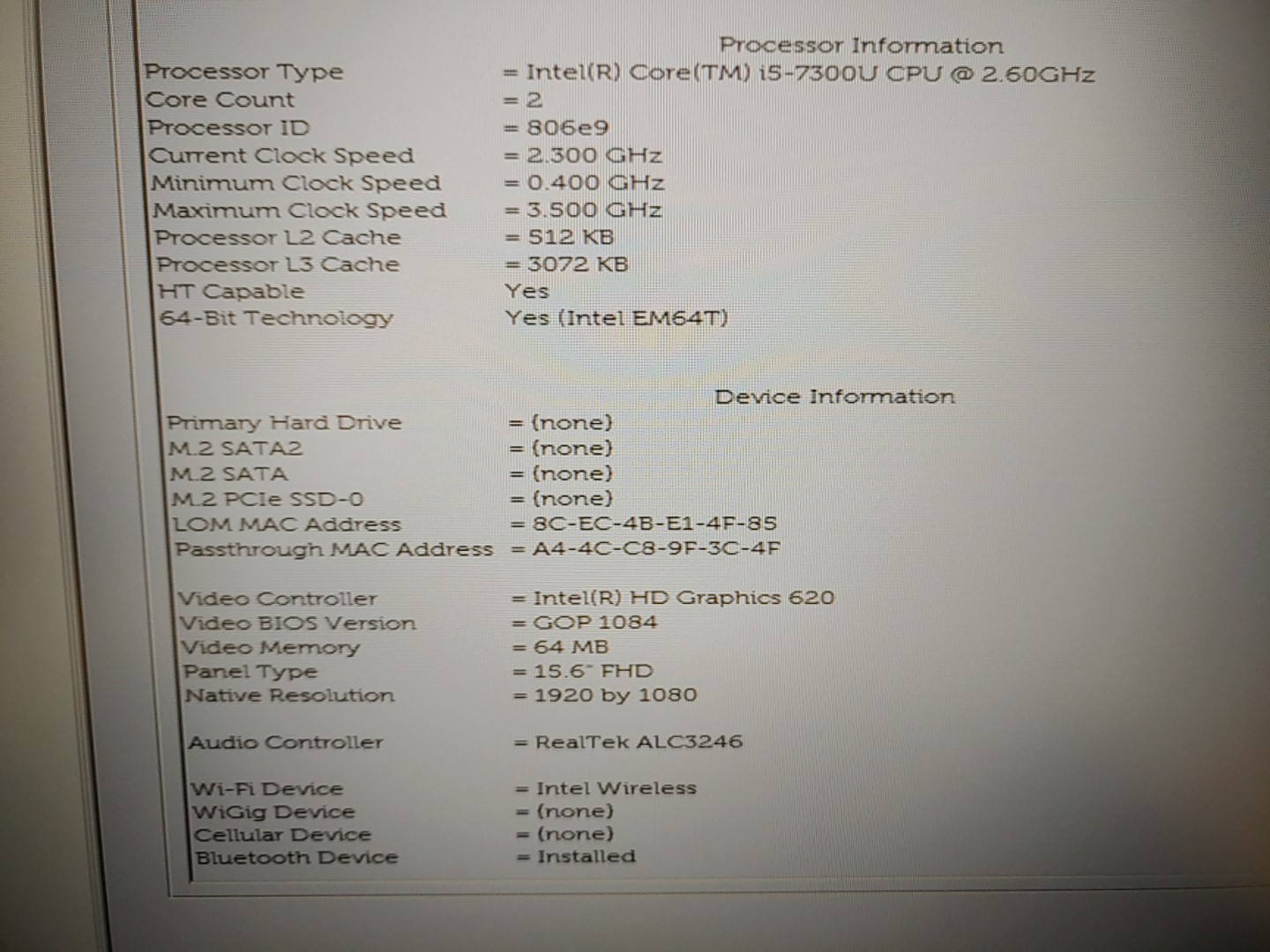 Dell Latitude 5580 15.6" Intel i5-7300U✔ *NO BATT/ NO HDD/ NO RAM/ NO AC* *READ* - Image 10