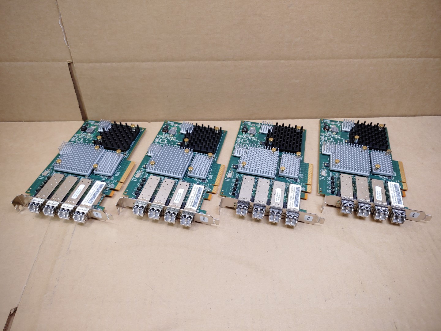 LOT of (4) IBM 00WT000 LPE12004 8GB Quad Port Fibre Channel Network Adapter ✔✔