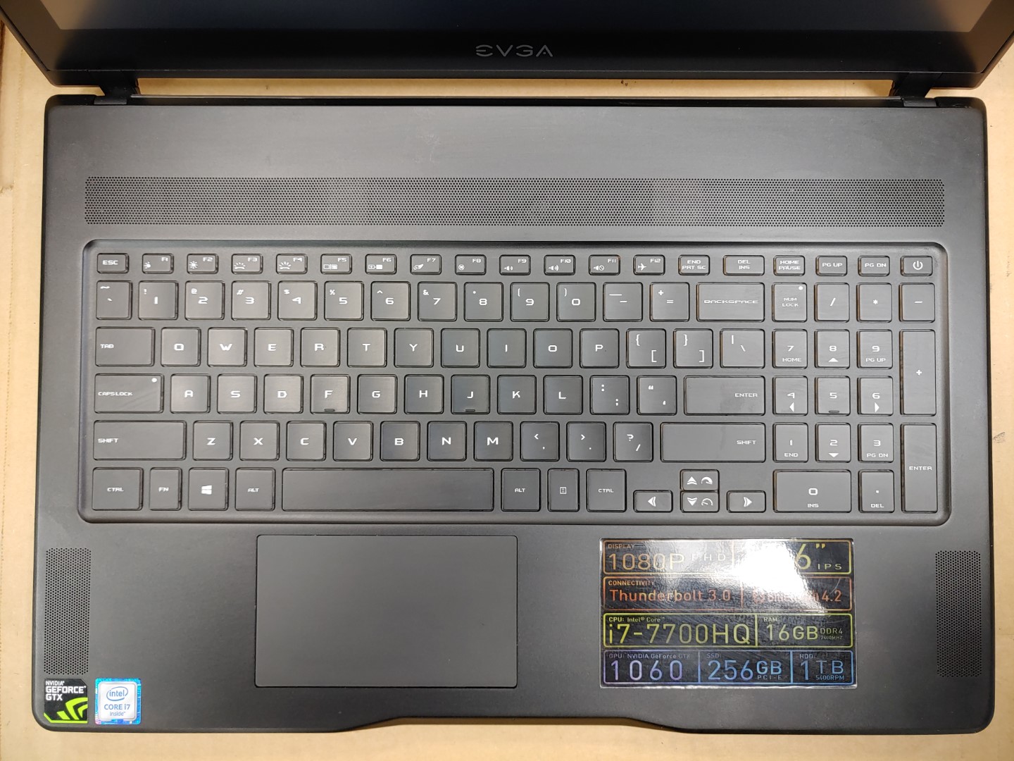 EVGA SC15 GEFORCE GTX 1060 Gaming 15.6" i7-7700HQ✔16GB✔256GB✔ **NO BATT/NO OS** - Image 5