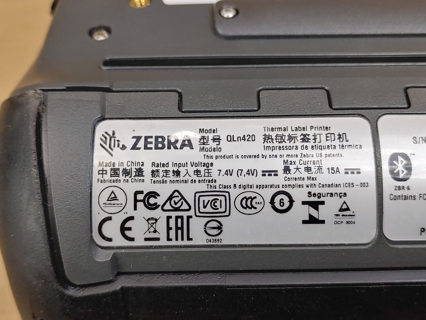 Zebra QLn420 Direct Thermal BT Mobile Label Printer QN4-AUCA0M00-00 ✔✔ *NO BATT* - Image 11