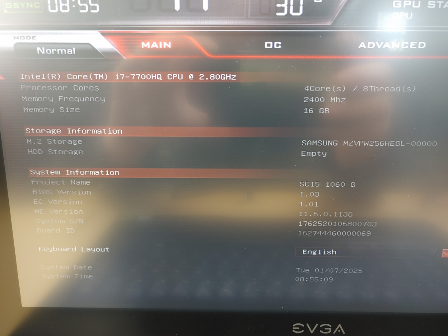 EVGA SC15 GEFORCE GTX 1060 Gaming 15.6" i7-7700HQ✔16GB✔256GB✔ **NO BATT/NO OS** - Image 11