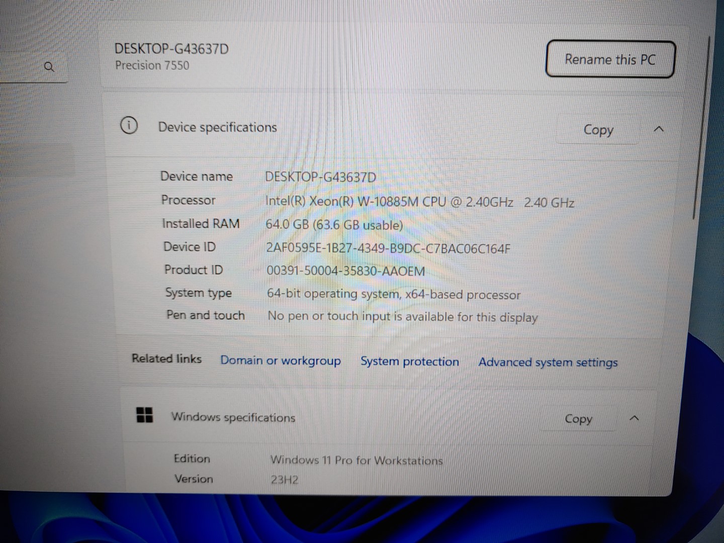 Dell Precision 7550 15.6" Xeon W-10885M✔64GB✔1TB+1TB NVMe SSD✔Win11Pro✔RTX 3000✔ - Image 11