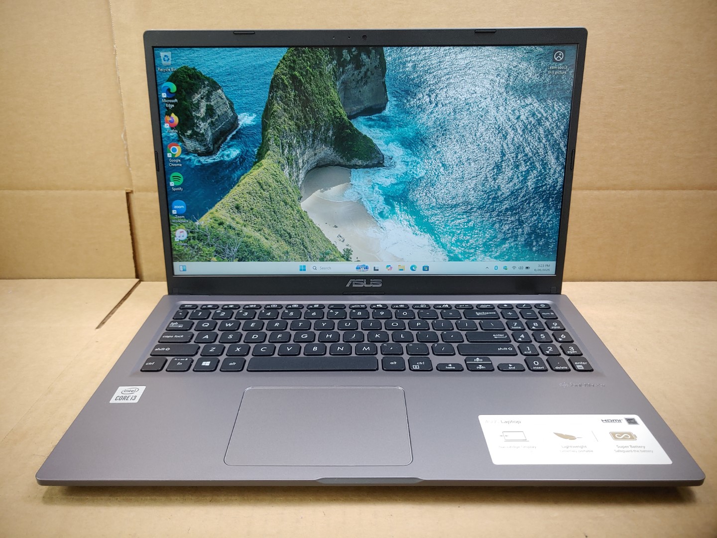 Asus VivoBook X515J 15.6" Intel i3-1005G1✔12GB RAM✔512GB SSD✔Win11Home✔ *NO A/C*