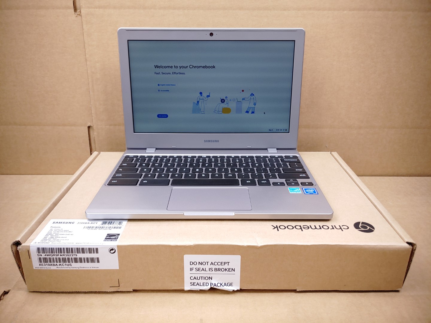 Samsung Chromebook 4 11.6" Intel Celeron N4020✔4GB✔32GB eMMC✔ChromeOS✔**NO A/C**