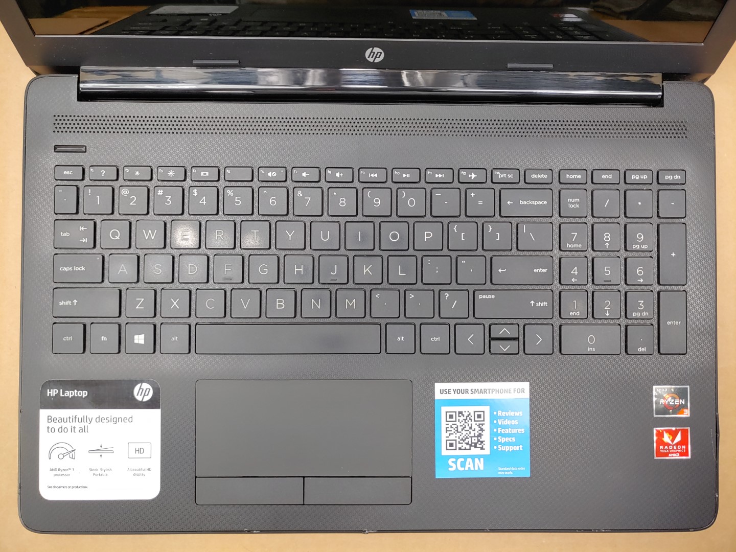 HP 15-db1076nr 15.6" AMD Ryzen 3 3200U✔*NO RAM/NO SSD/NO AC**NO POWER**BAD JACK* - Image 4