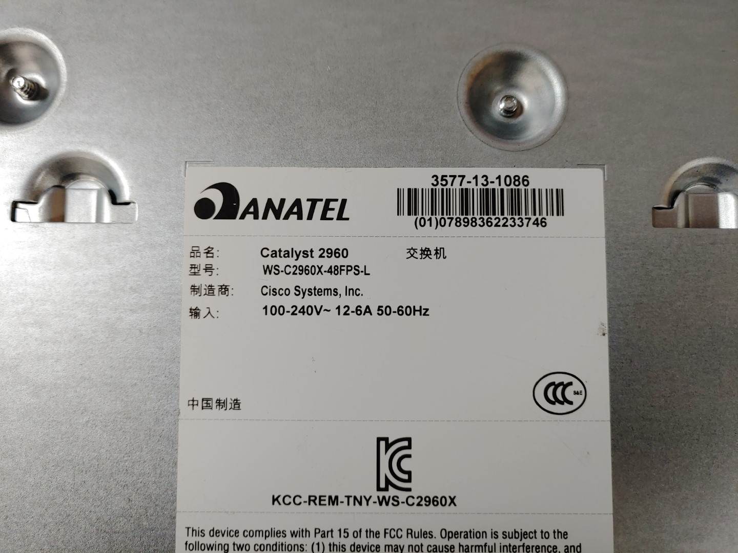 CISCO (WS-C2960X-48FPS-L) 2960-X 48-Port GigE PoE 740W LAN Base Switch w/STACK - Image 11