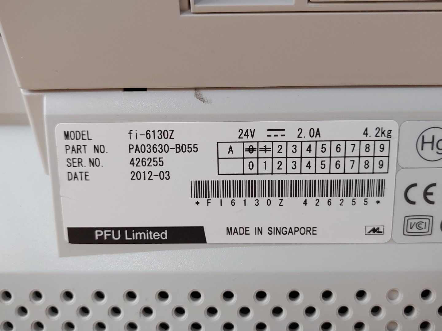 Fujitsu fi-6130Z Color Duplex USB Sheet-Fed Document Scanner✔✔✔ *NO A/C ADAPTER* - Image 8