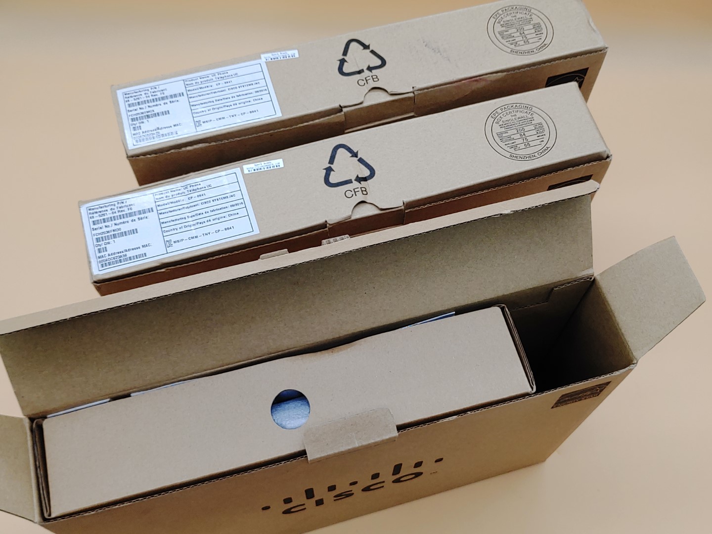 LOT of (3) Cisco 8841 VOIP IP Phone Model CP-8841-K9 ✔✔✔ **MISSING HAND-SETS** - Image 3