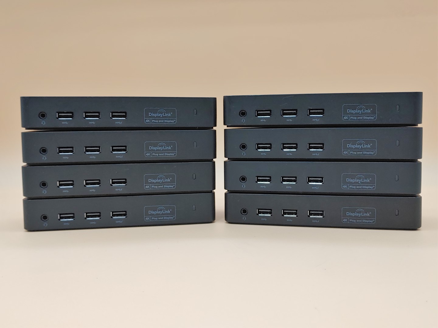 LOT of (8) Dell D3100 USB 3.0 Ultra HD 4K Triple Display Dock 036M9K ✔✔ *NO A/C*