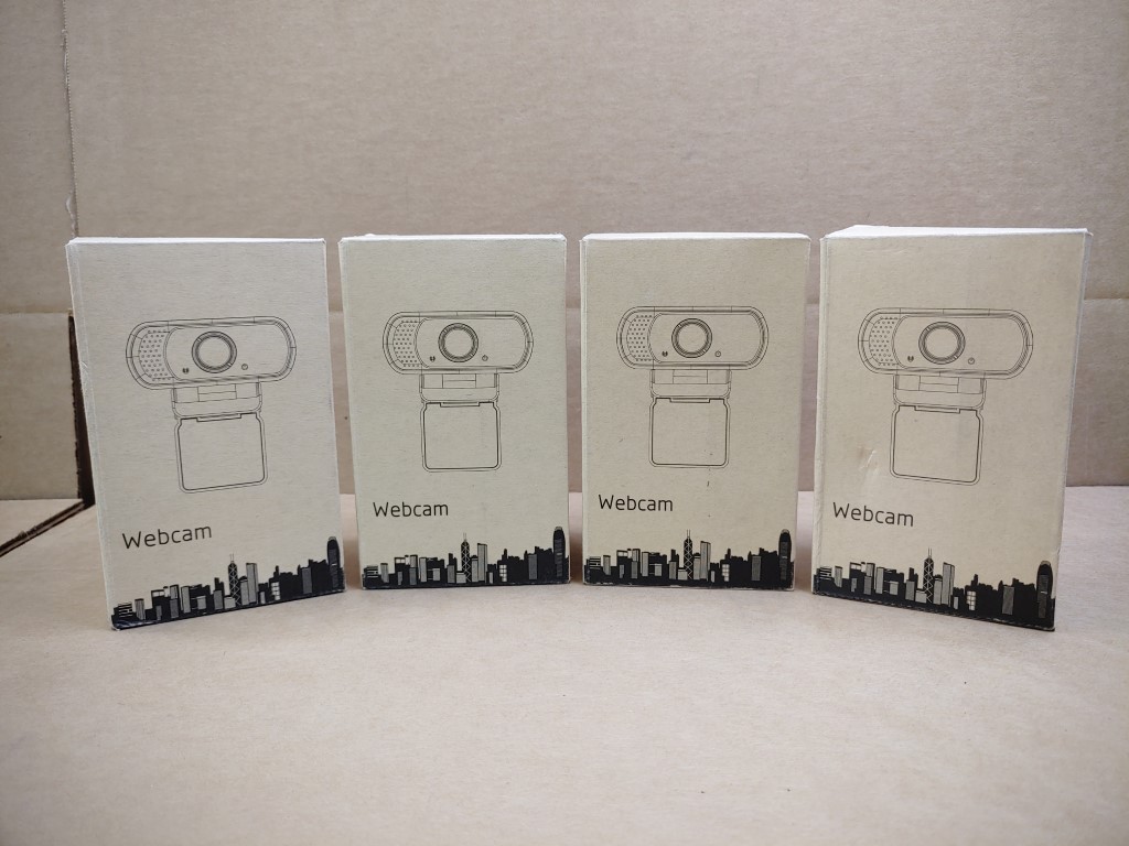 LOT of (4) ZIQIAN 1080P Webcam, Live Streaming Web Camera w/ Stereo Microphone✔✔