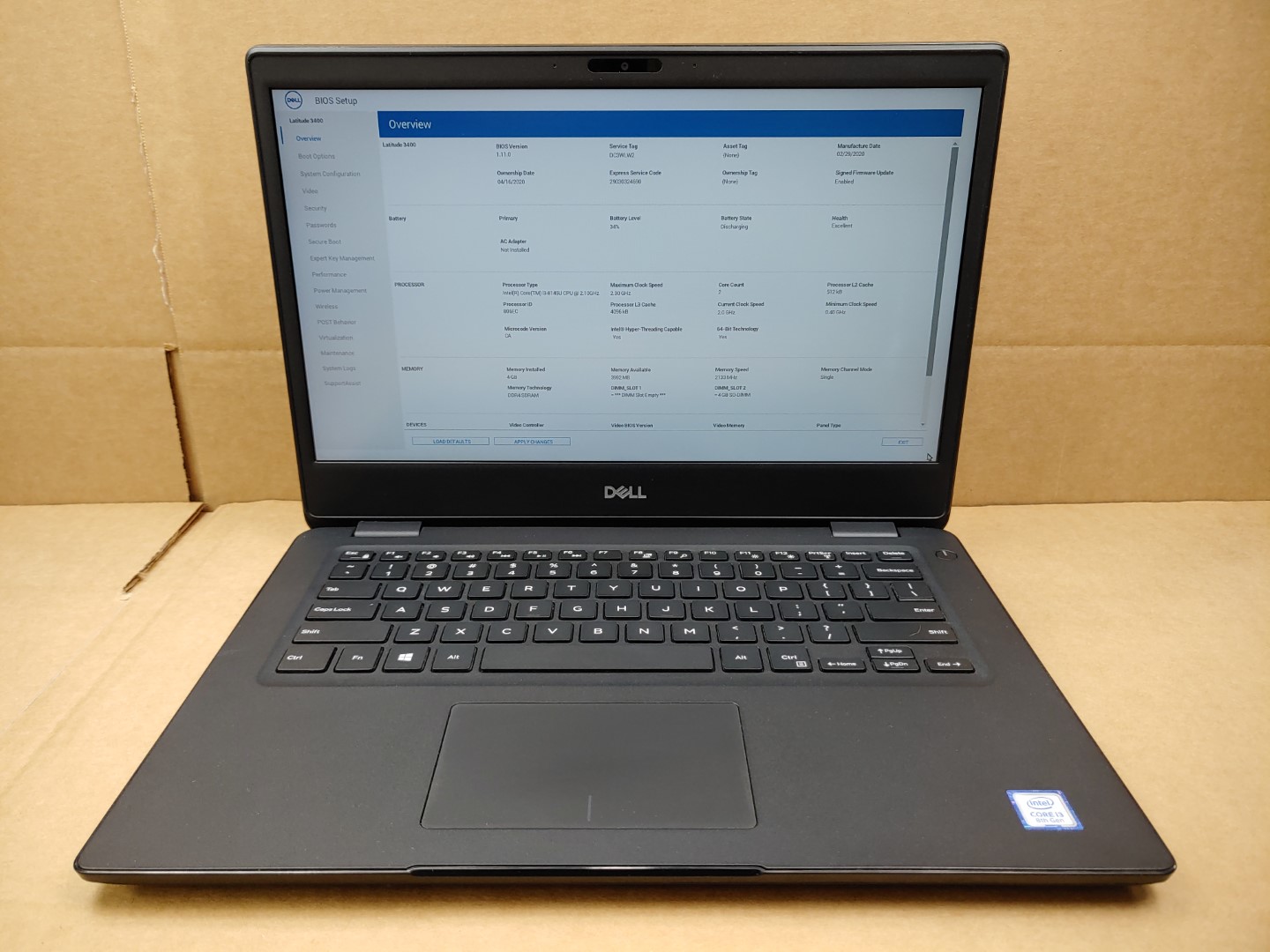 Dell Latitude 3400 14-inch Touch Intel i3-8145U✔ *NO RAM/ NO SSD/ NO AC* *READ*