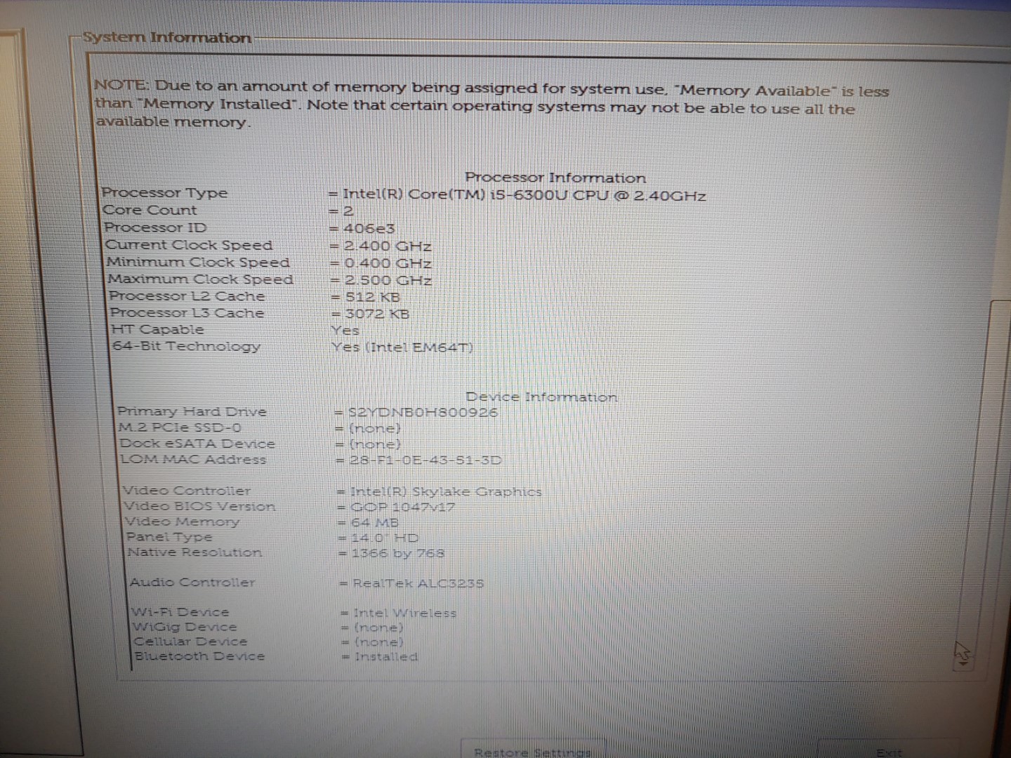 Dell Latitude E7470 14" Intel i5-6300U✔8GB✔128GB SSD✔ *NO BATT/ NO OS/ NO A/C* - Image 10