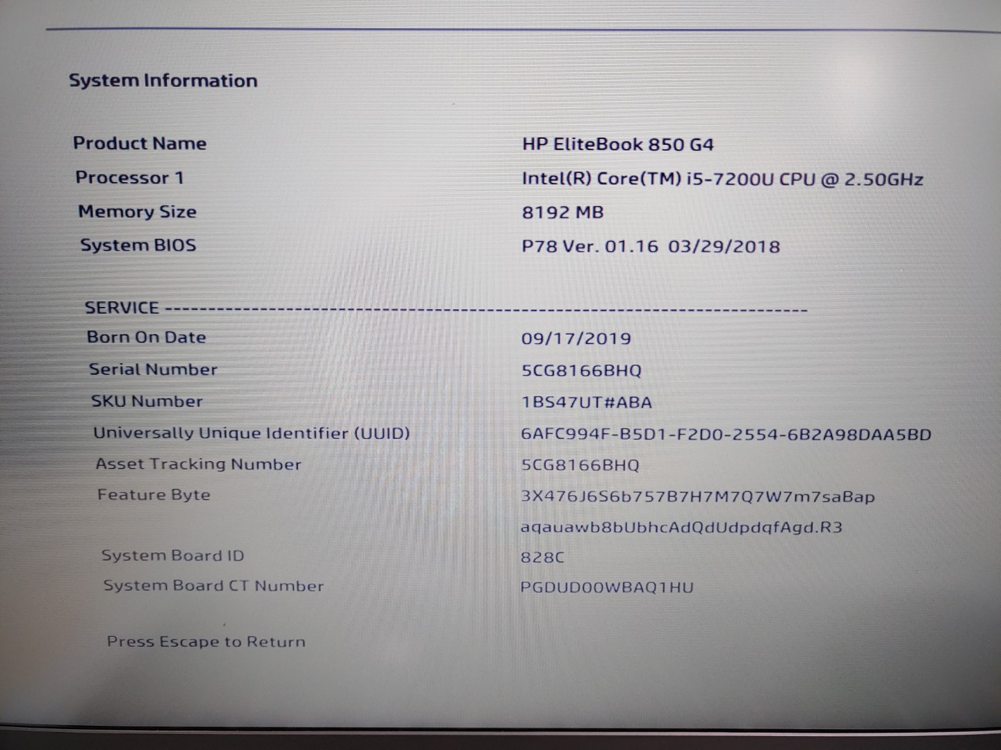 HP EliteBook 850 G4 15.6" Intel i5-7200U✔8GB✔256GB SSD✔ **NO OS/NO AC** **READ** - Image 12