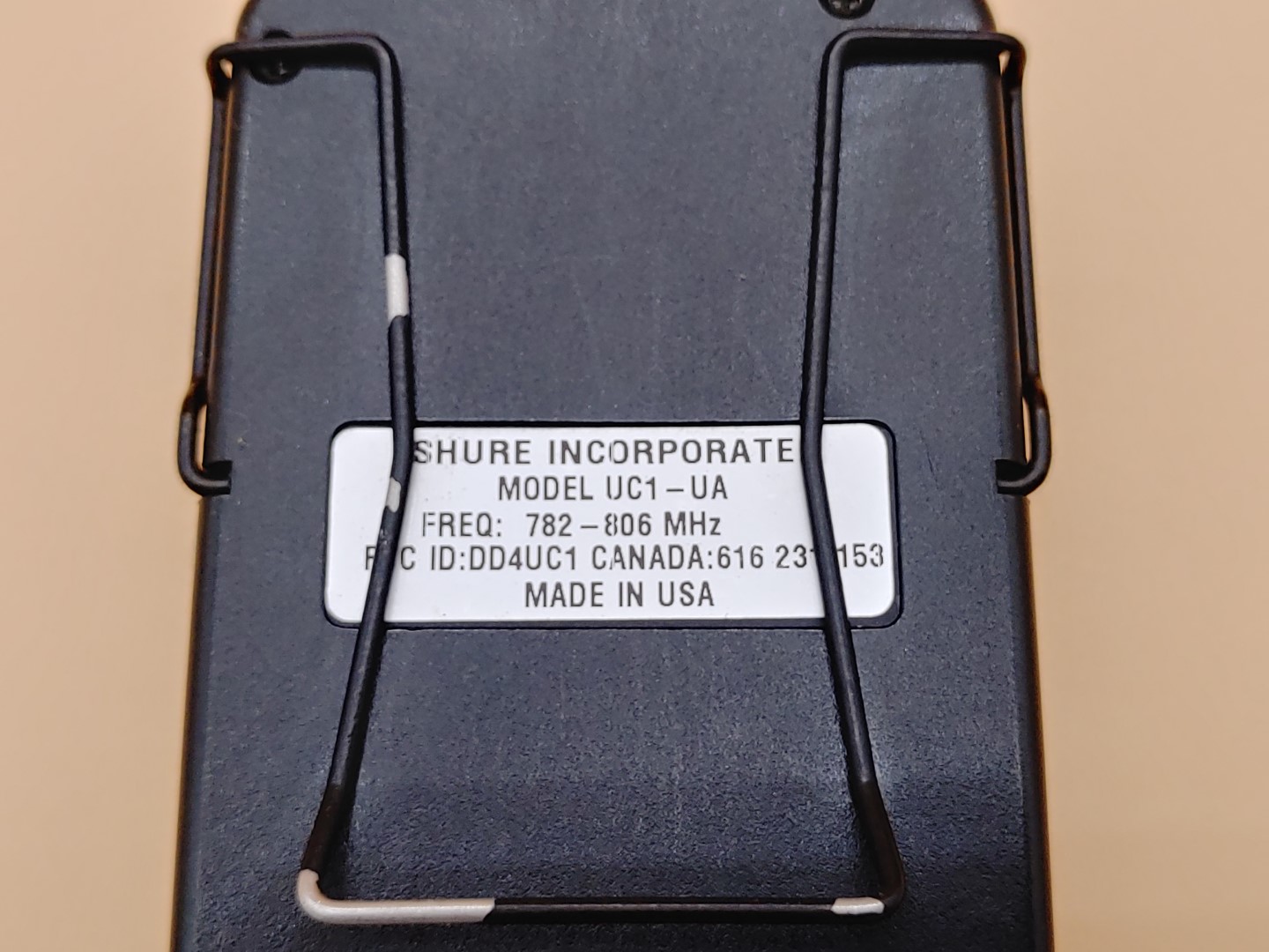 SHURE UC1-UA Wireless Bodypack Transmitter 782-806MHz w/ Mic ✔✔✔✔ - Image 7