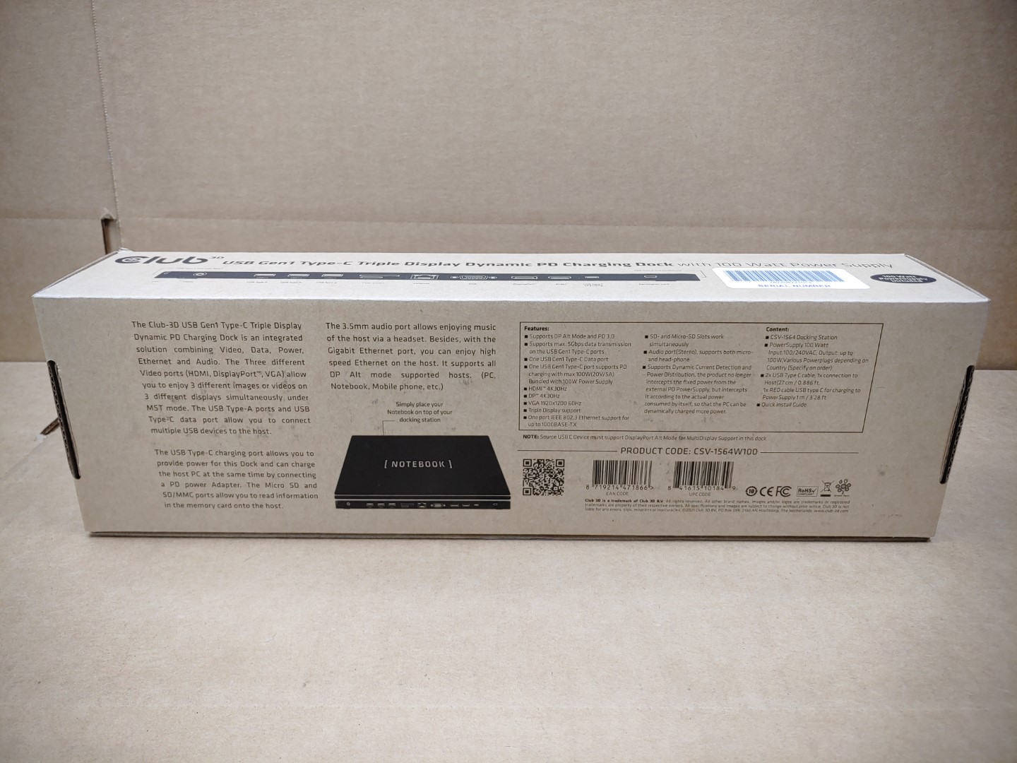 Club3D 3D USB 3.2 GEN1 Type-C Triple Display Dynamic 100W PD Charging Dock ✔✔✔ - Image 4