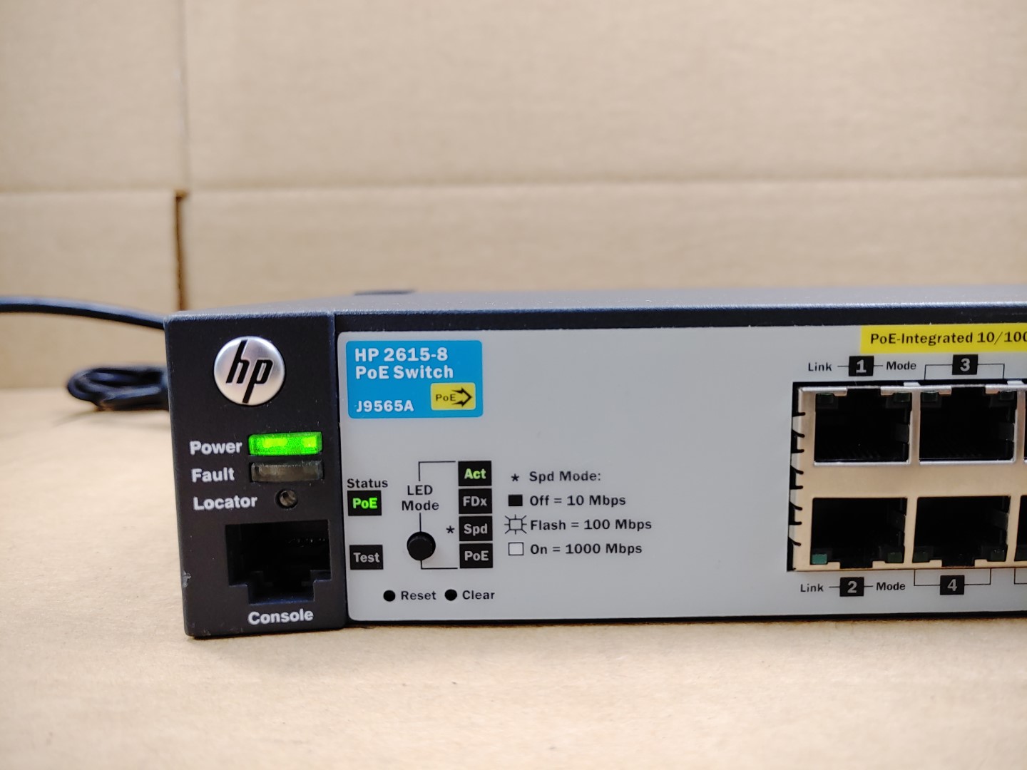 HP ProCurve 2615-8 PoE Switch J9565A w/ PSU + Shelf Bundle ✔✔✔ - Image 3