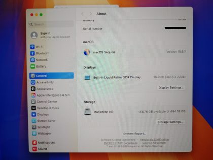 Apple MacBook Pro 16" 2021 M1 Pro✔16GB✔512GB✔Sequoia✔ *NO A/C* **BAR IN SCREEN** - Image 10