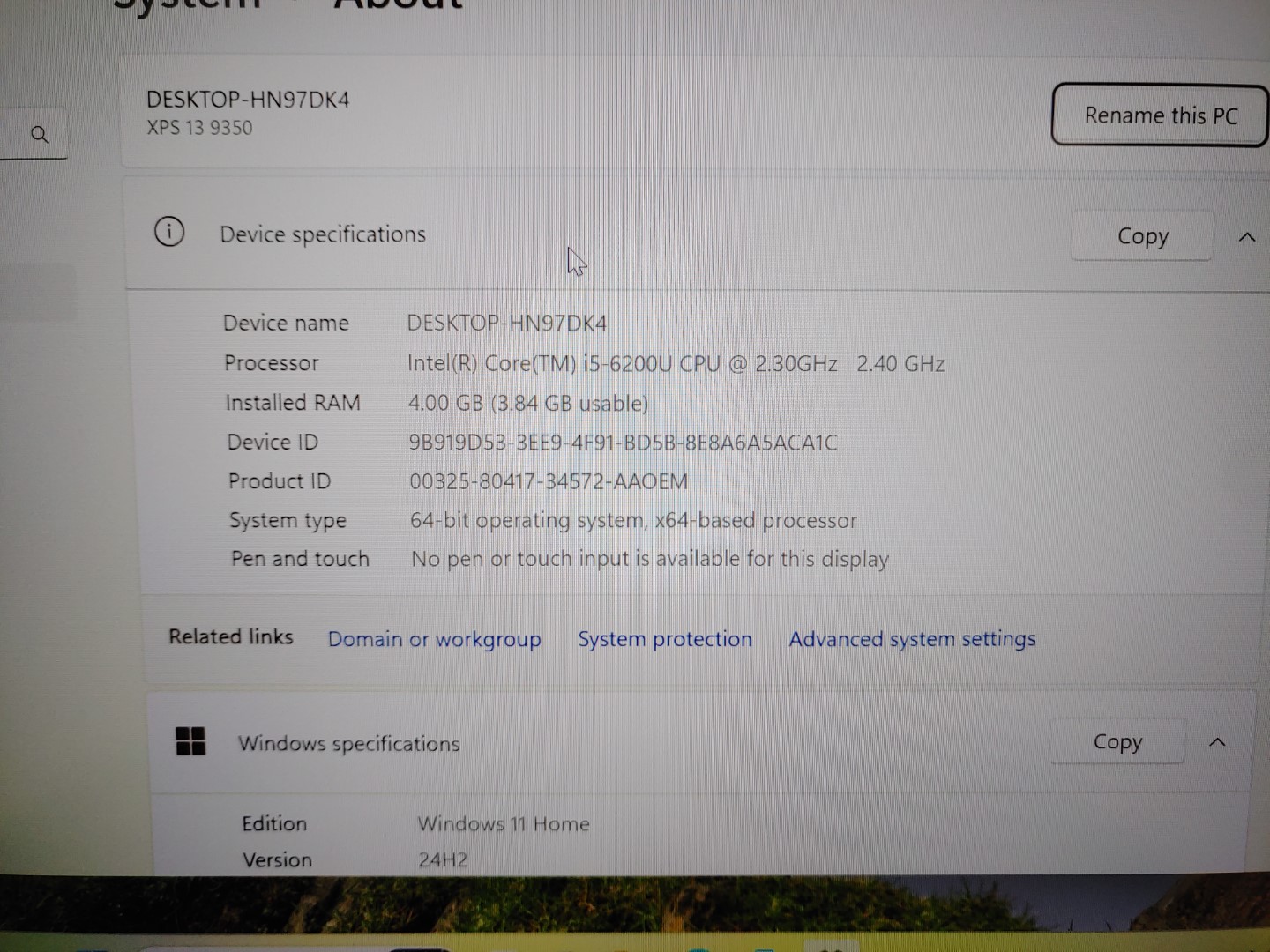 Dell XPS 13 9350 13.3" Intel i5-6200U✔4GB RAM✔256GB SSD✔Win11Home✔*NO A/C***READ - Image 8