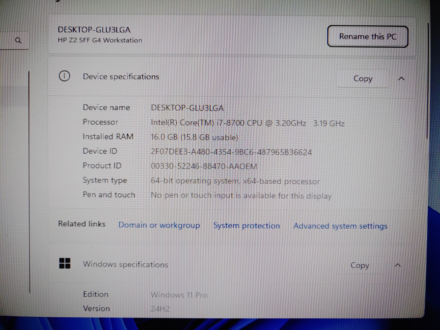 HP Z2 SFF G4 Workstation Intel i7-8700 3.20GHz✔16GB RAM✔512GB SSD✔Windows11Pro✔ - Image 10