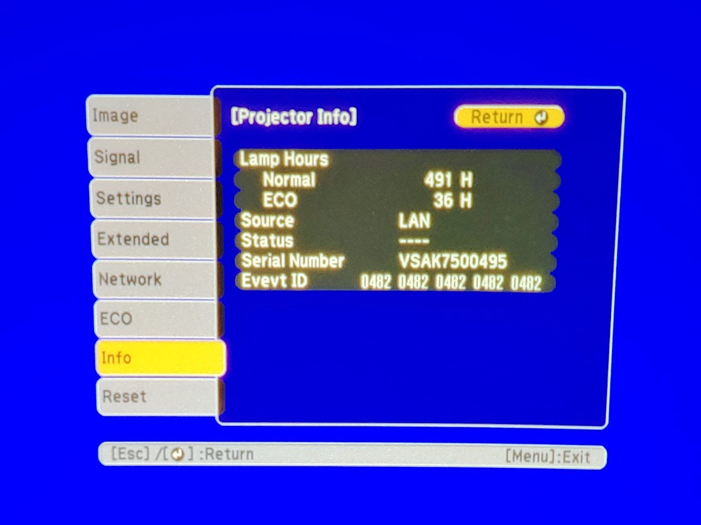 Epson PowerLite 965H H682A XGA 3LCD HDMI 3,500 ANSI Lumen Projector (491 HOURS) - Image 11