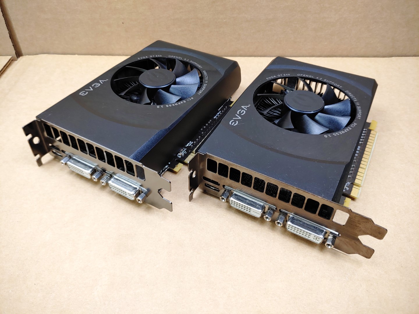 LOT of (2) EVGA NVIDIA GeForce GT 640 2GB GDDR3 Graphics Card 02G-P4-2643-KR ✔✔✔