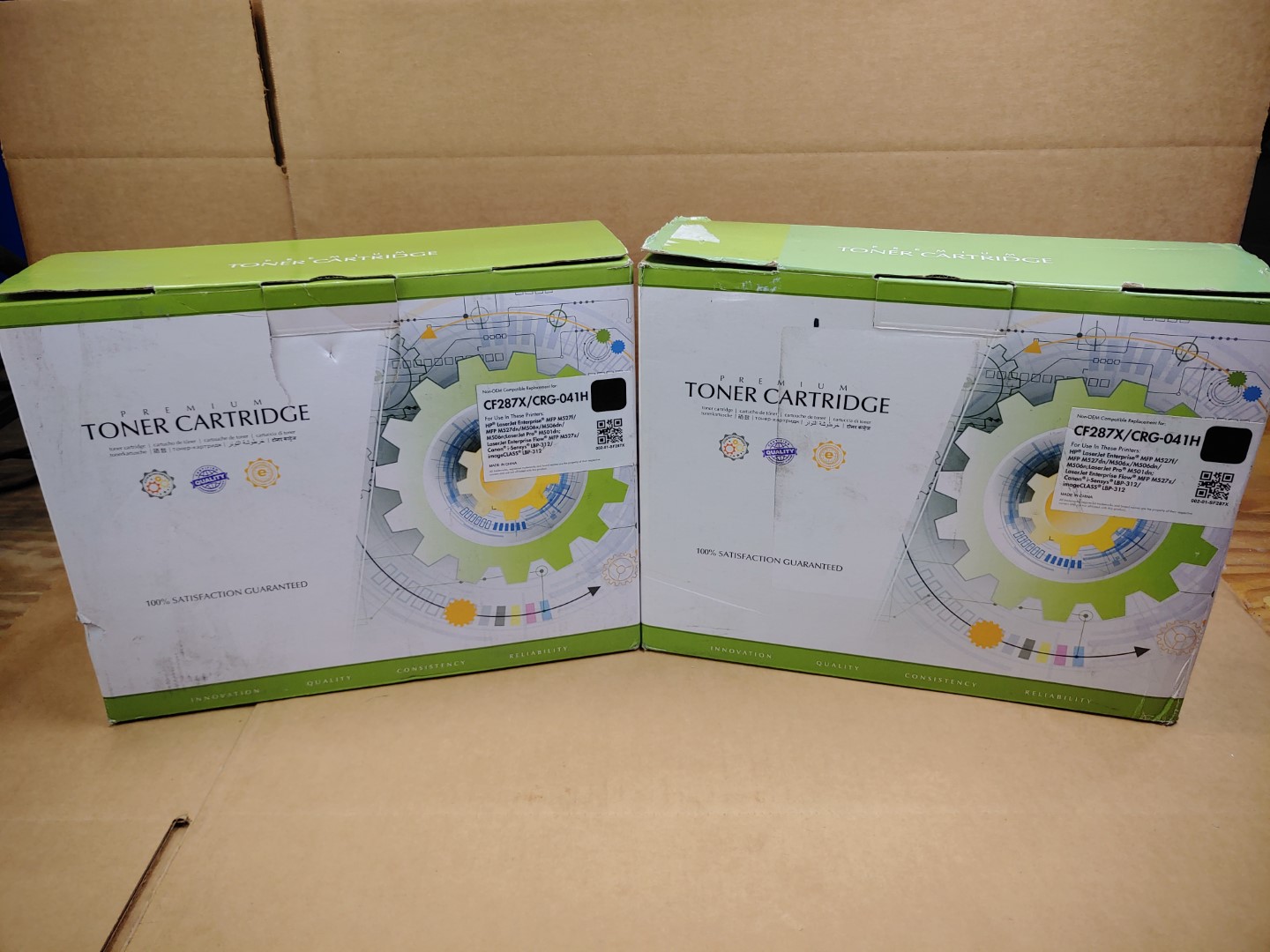 LOT of (2) Premium Toner High Yield Black Toner Cartridge for HP CF287X, 87X ✔✔✔