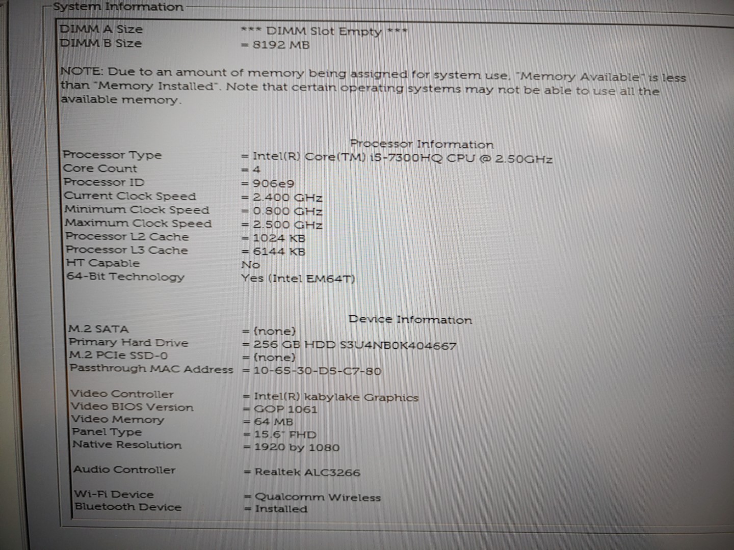Dell Precision 5520 15.6" i5-7300HQ✔8GB✔256GB✔Quadro M1200✔*NO OS/BATT/AC**READ* - Image 11