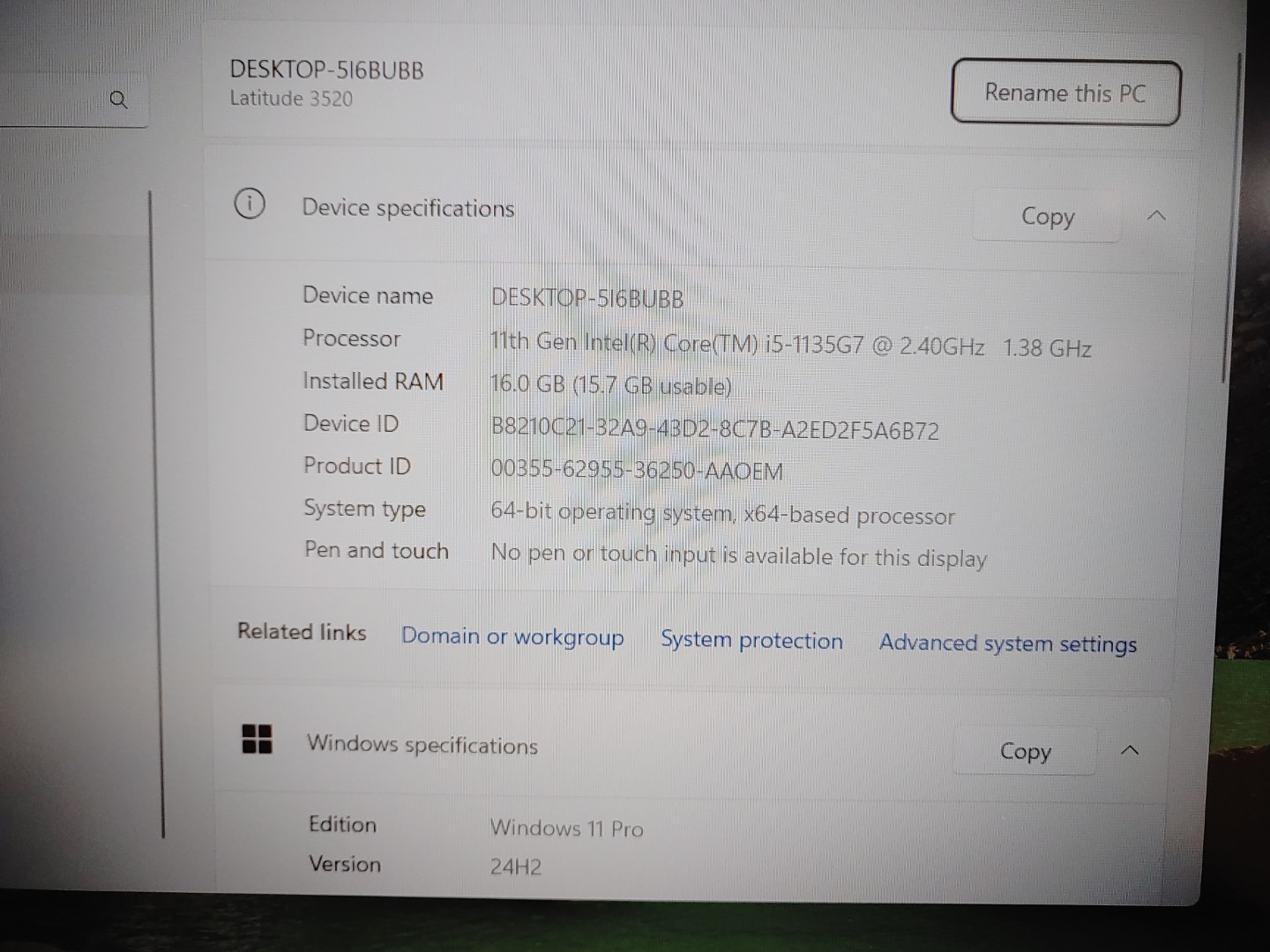 Dell Latitude 3520 15.6" Intel i5-1135G7✔16GB✔256GB SSD✔Win11Pro✔*NO A/C* *READ* - Image 9
