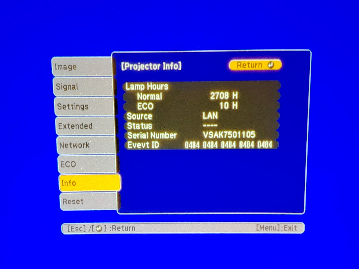 Epson PowerLite 965H H682A XGA 3LCD HDMI 3,500 ANSI Lumen Projector (2708 HOURS) - Image 11