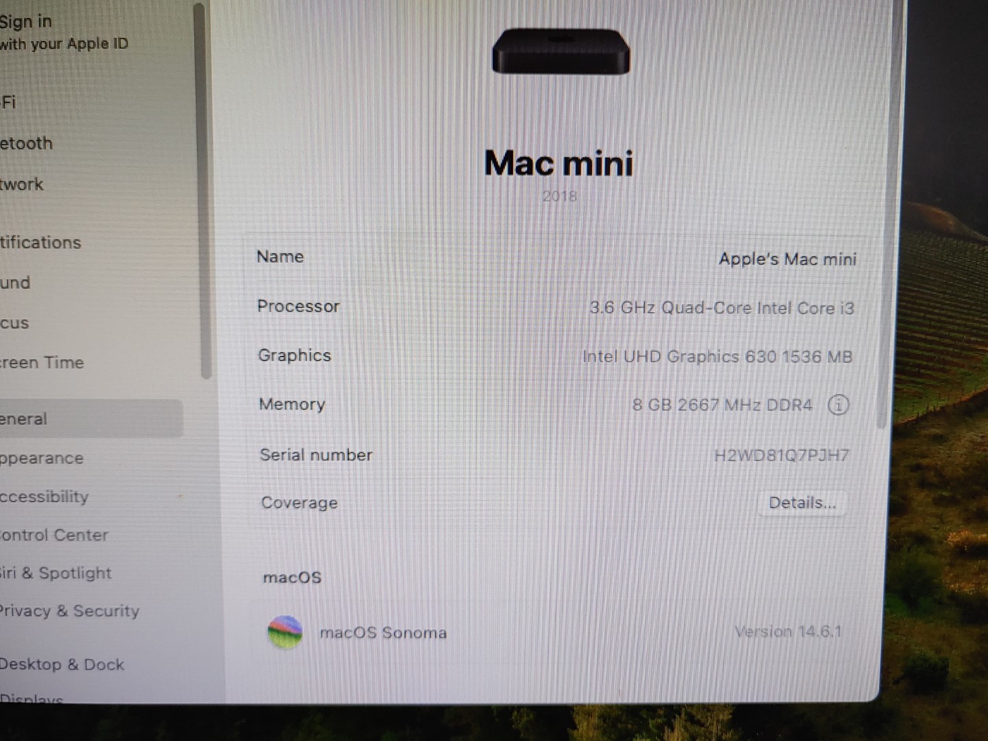Apple Mac Mini 2018 Intel Quad-Core i3 3.6GHz✔8GB RAM✔256GB SSD✔SONOMA✔MRTR2LL/A - Image 9