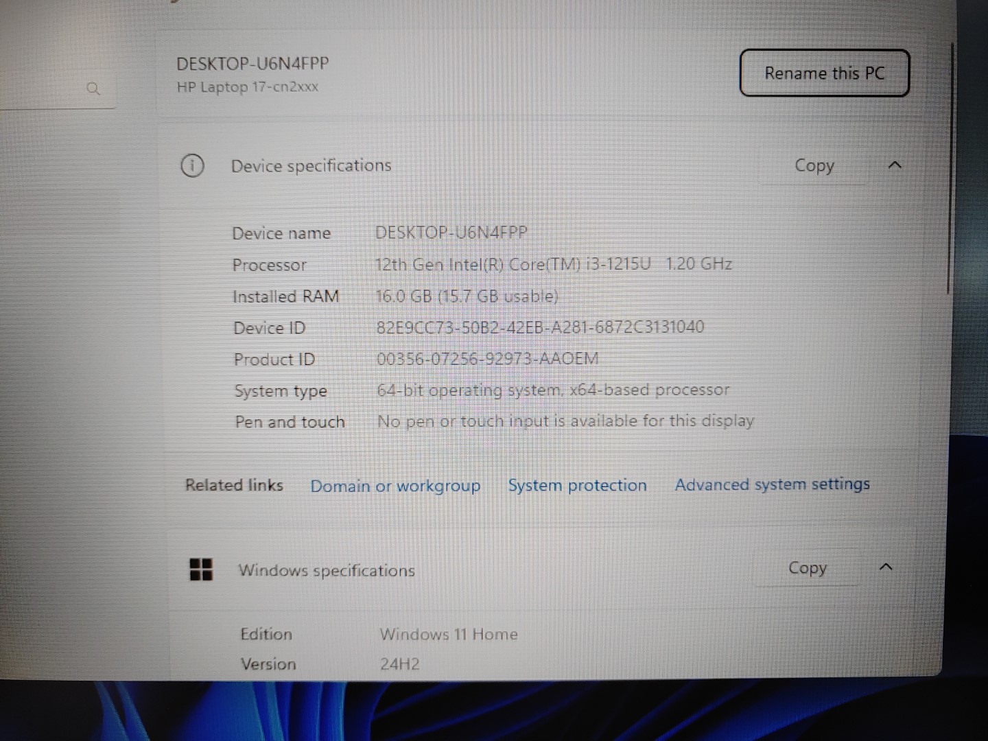 HP Laptop 17-cn2083dx 17.3" Intel i3-1215U✔16GB✔1TB NVMe SSD✔Win11Home✔ *NO A/C* - Image 8