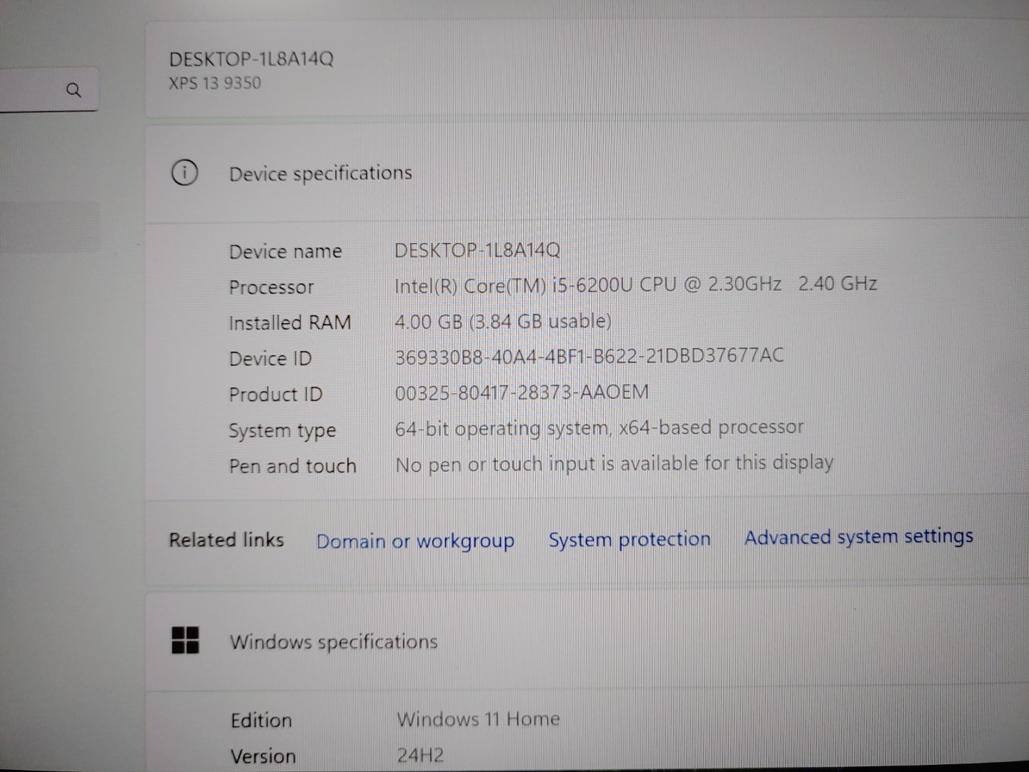 Dell XPS 13 9350 13.3" Intel i5-6200U✔4GB RAM✔128GB SSD✔Win11Home✔*NO A/C***READ - Image 10