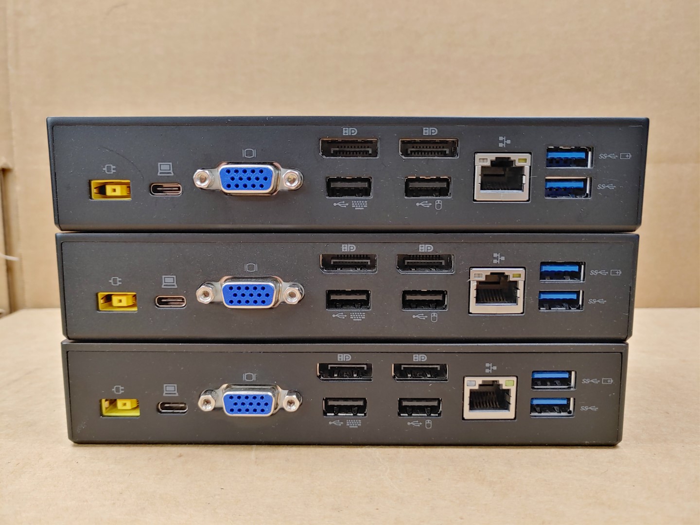 LOT of (3) Lenovo ThinkPad USB-C Dock Station USB 3.0 4K✔03X7194✔40A9 *NO A/C* - Image 3