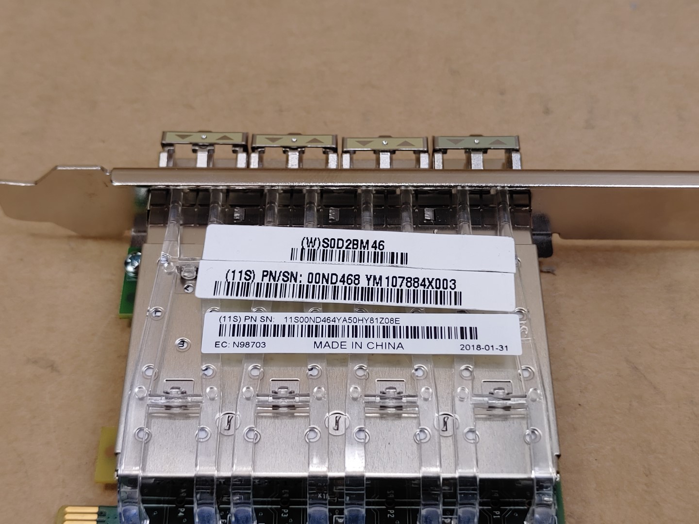 LOT of (2) IBM Quad-Port 10GbE SFP PCIe Network Adapter 00ND468 w/ SFP's ✔✔✔✔ - Image 6