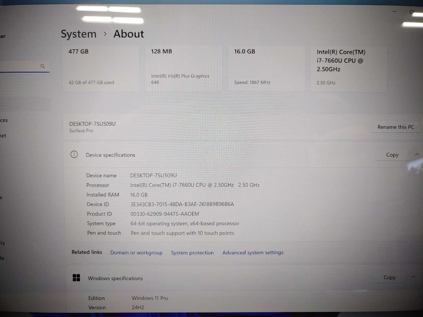 Microsoft Surface Pro 12.3" i7-7660U✔16GB✔512GB✔Win11✔1796✔ *NO A/C* *BAD BATT* - Image 7
