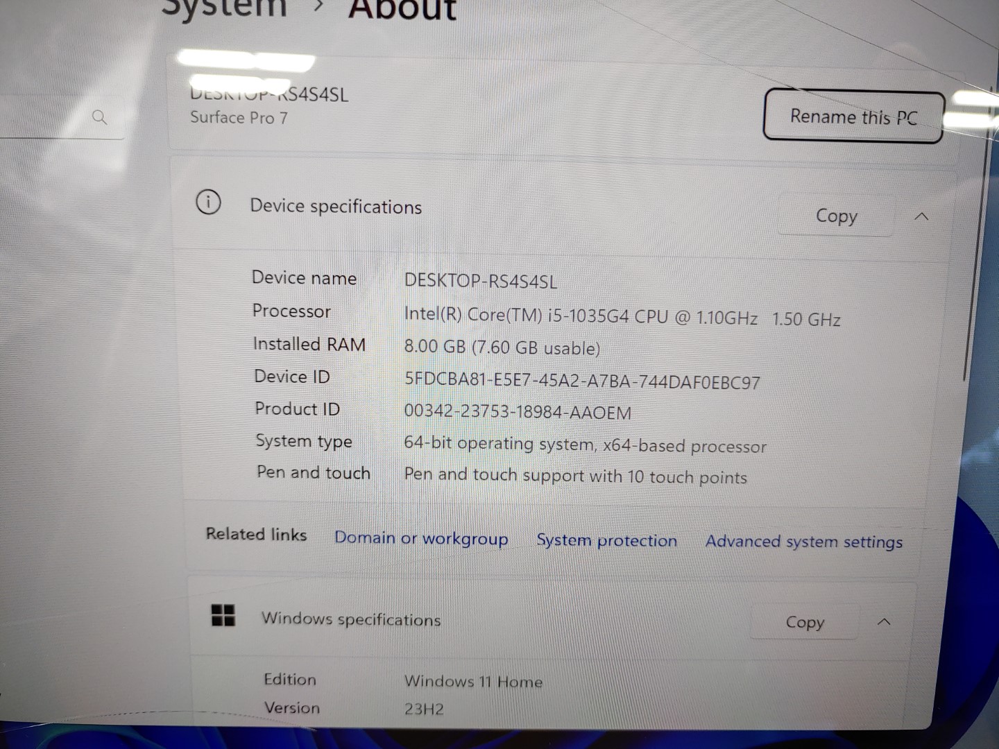 Microsoft Surface Pro 7 12.3" i5-1035G4✔8GB✔128GB✔Win11✔**NO AC**CRACKED GLASS** - Image 10