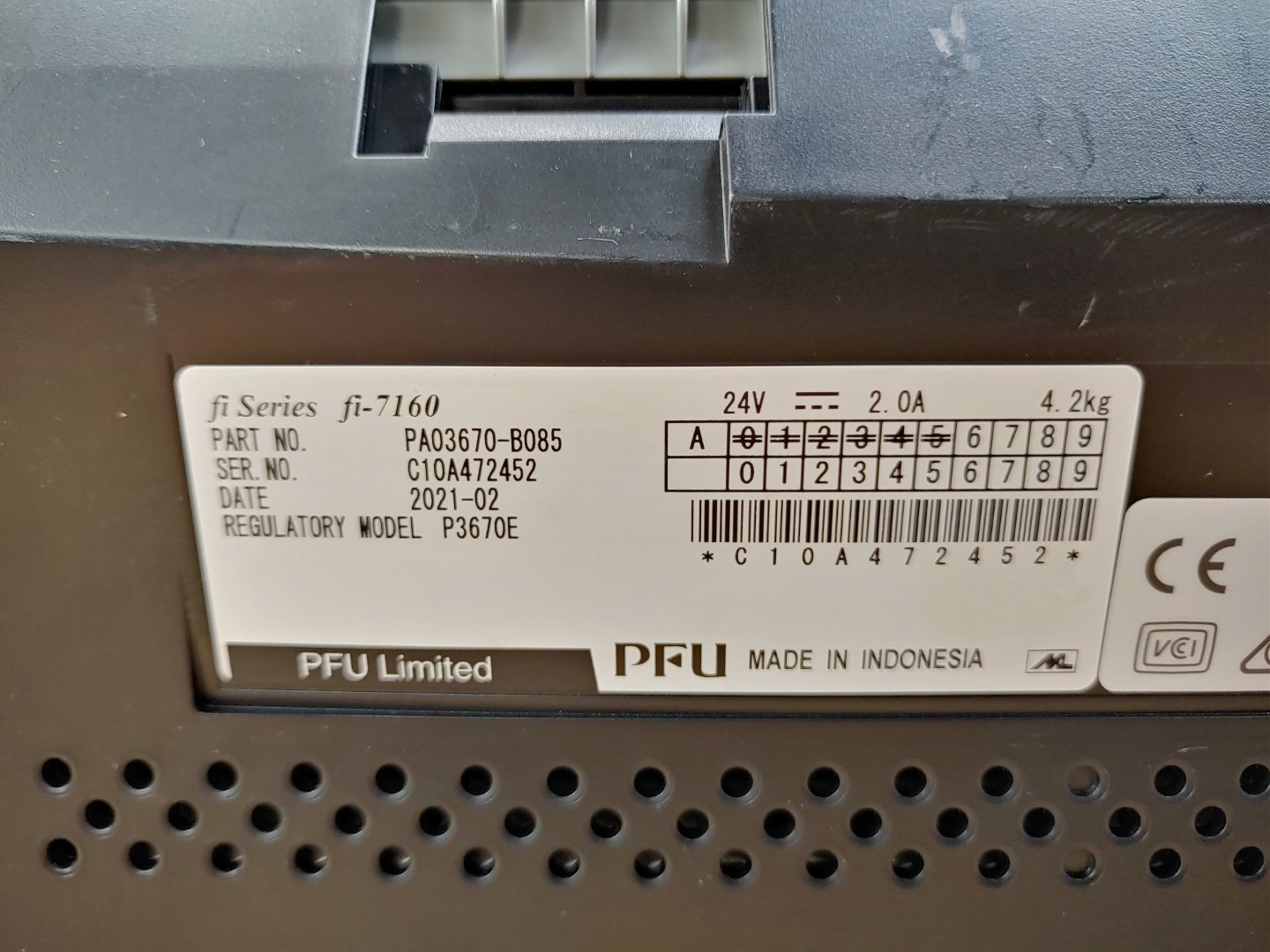 Fujitsu fi-7160 Color Duplex Document Scanner ✔✔✔ **NO A/C** **F4:C2 ERROR** - Image 8