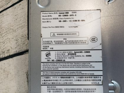 Cisco WS-C2960S-24TS-S - 24 Port Gigabit LAN Lite Switch - SAME DAY SHIPPING - Image 6