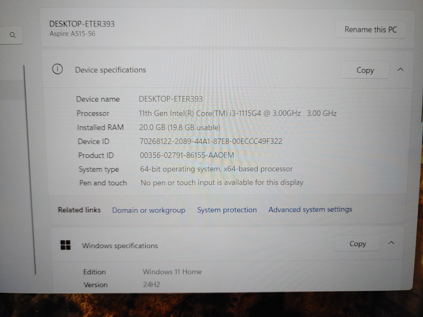 Acer Aspire 5 A515-56 15.6" Intel i3-1115G4✔20GB✔1TB NVMe SSD✔Win11✔*NO A/C*READ - Image 9