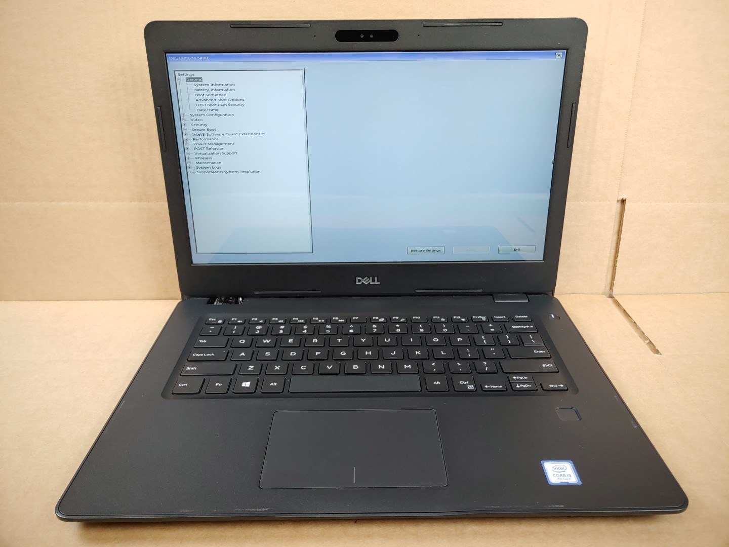 Dell Latitude 3490 14" Touch i3-7020U✔ *NO RAM/NO HDD/NO AC* MISSING HINGE COVER