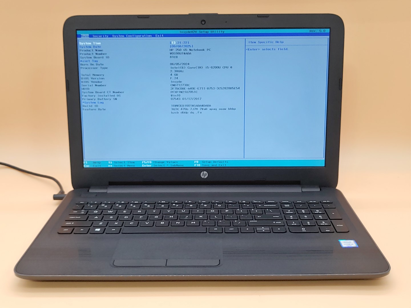 HP 250 G5 Notebook 15.6" i5-6200U✔4GB✔500GB HDD✔ **NO OS/NO AC** **BAD BATTERY**